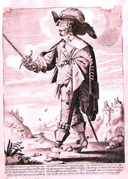 Illustration af en soldat under Ludvig XIII