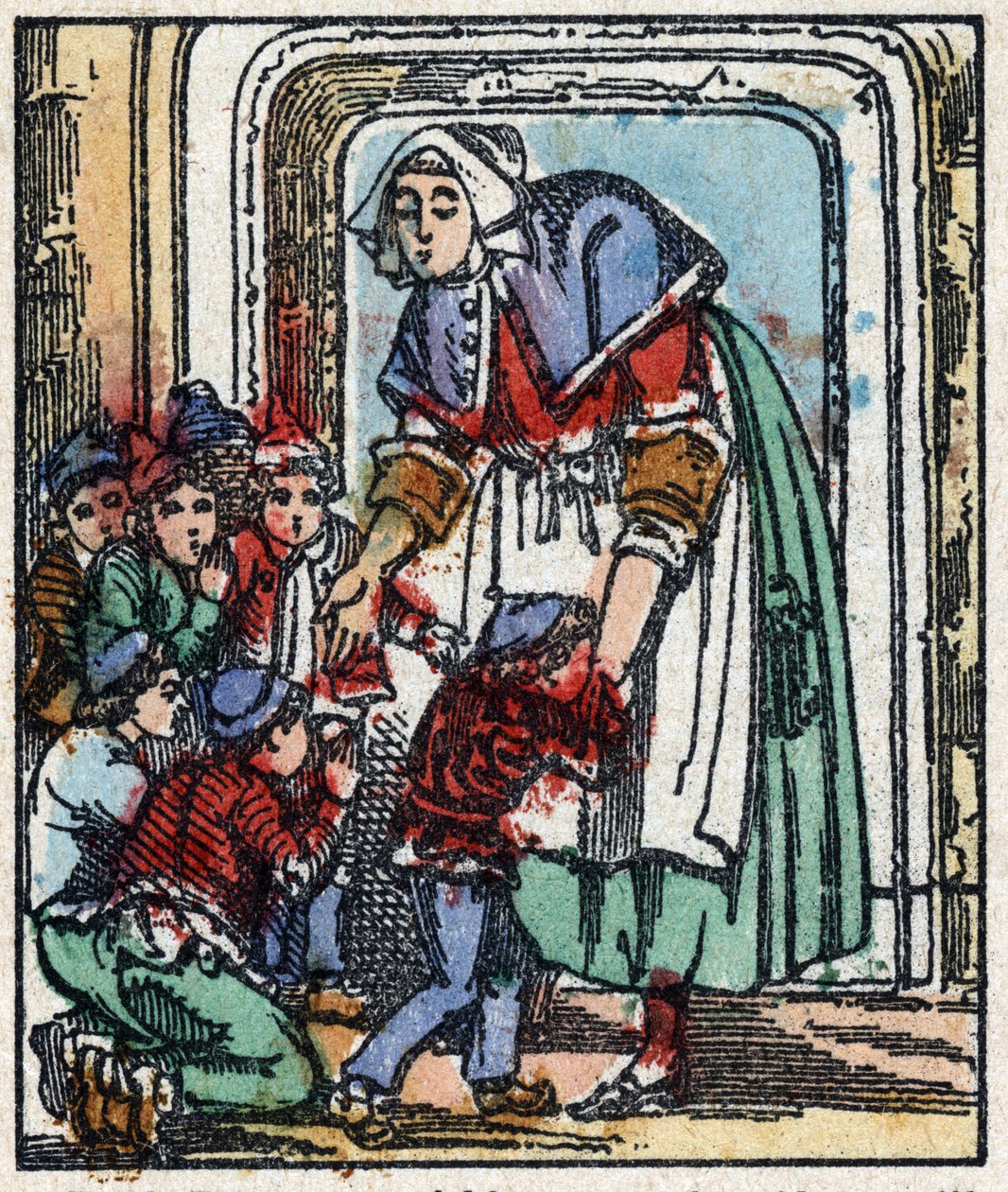 Illustration af "" Le petit poucet ""-fortællingen af Charles Perrault. Træstik af Imaging Pellerin - Epinal, sd. Slutningen af det 19. århundrede. af French School