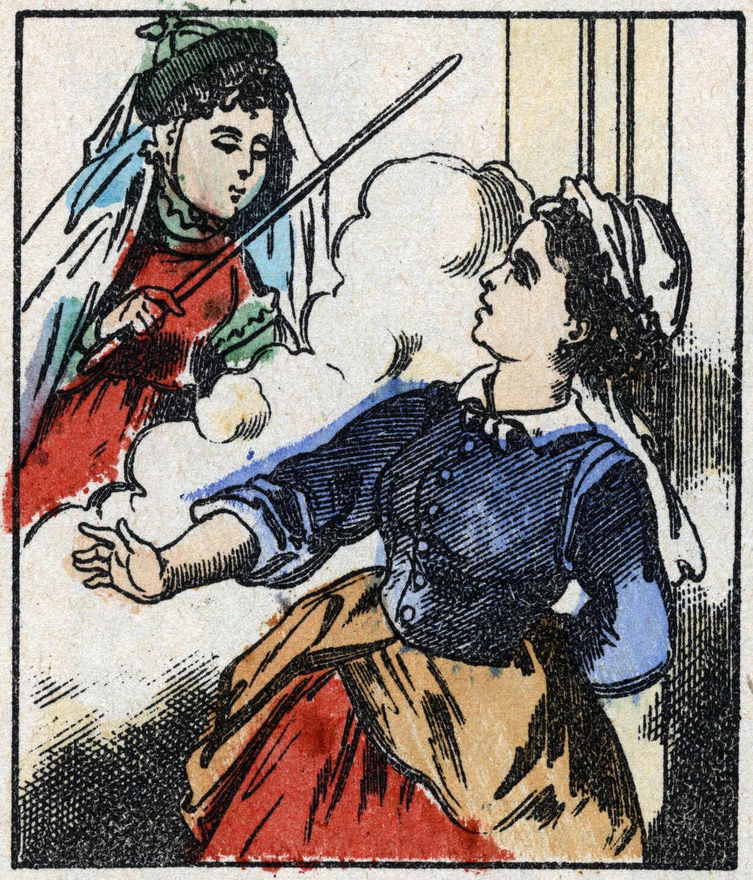 Illustration af fortællingen "" La Fee Bambinette "" Træstik fra Imaging Pellerin - Epinal, sd. Slutningen af det 19. århundrede. af French School