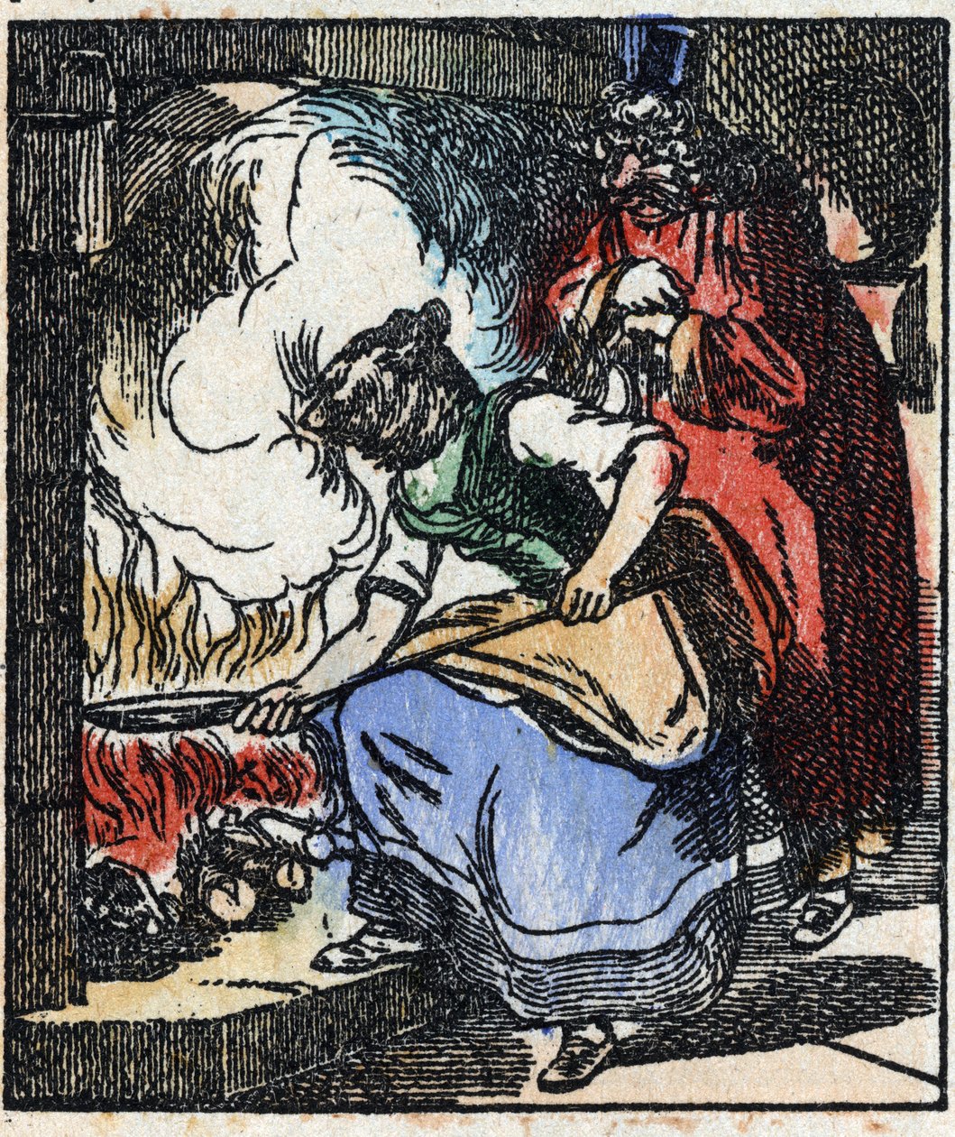 Illustration af fortællingen "" Raminagrobis og musene "" Træstik fra Imaging Pellerin - Epinal, sd. Slutningen af det 19. århundrede. af French School