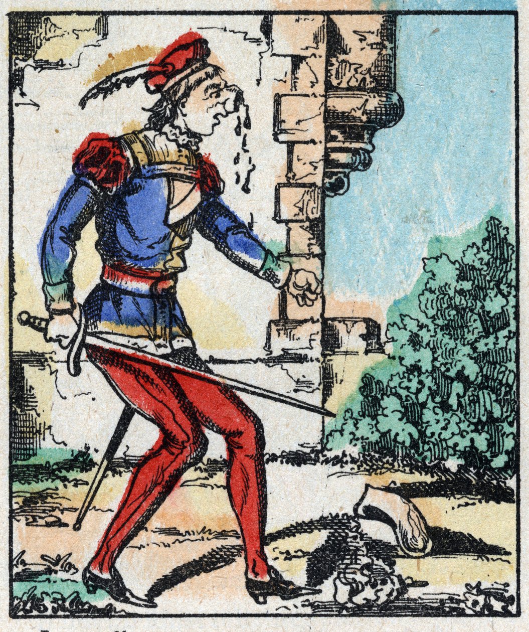 Illustration af fortællingen “The Adventures of Grand Flandrin”” Træstik fra Imaging Pellerin - Epinal, sd. Slutningen af det 19. århundrede. af French School