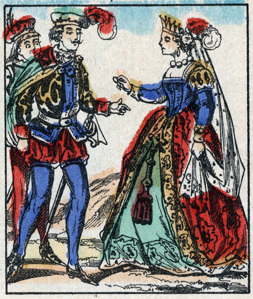 Illustration af fortællingen “The Adventures of Grand Flandrin”” Træstik fra Imaging Pellerin - Epinal, sd. Slutningen af det 19. århundrede. af French School