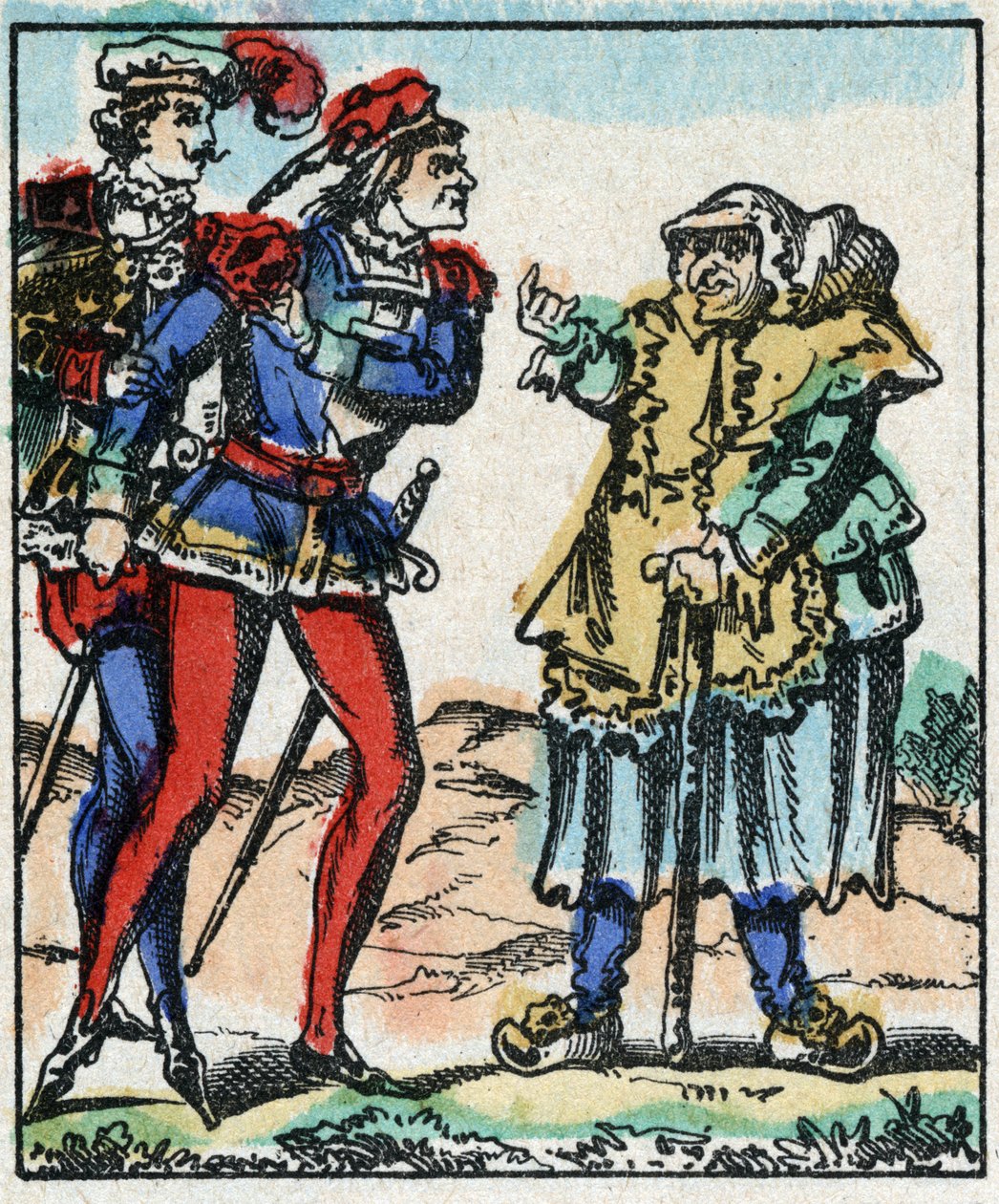 Illustration af fortællingen “The Adventures of Grand Flandrin”” Træstik fra Imaging Pellerin - Epinal, sd. Slutningen af det 19. århundrede. af French School