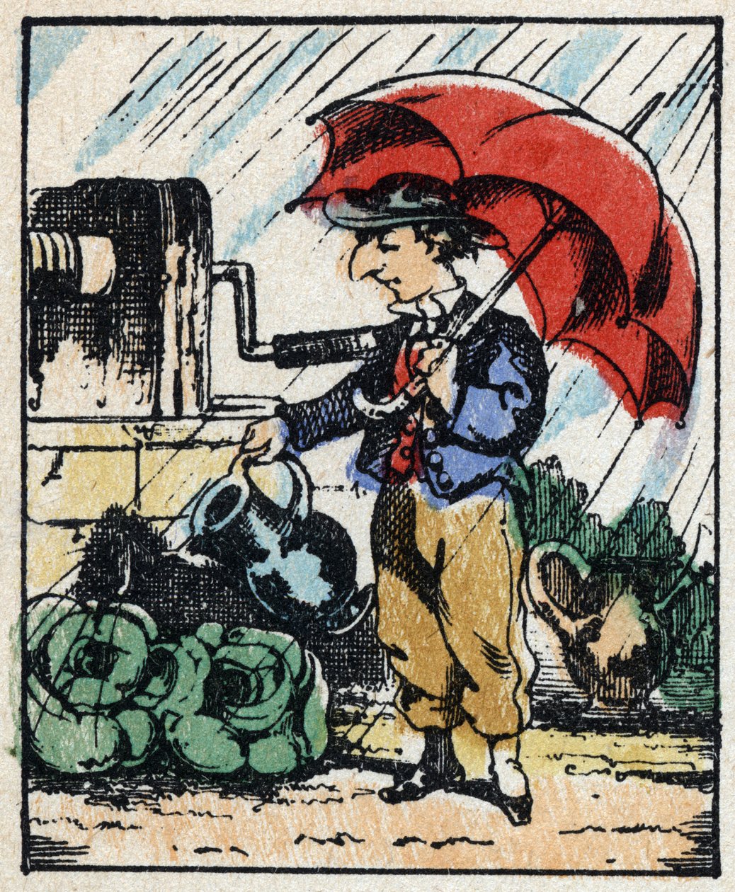 Illustration af fortællingen "" Veridique History of Jeannot Serinet "" Trægravering af billedsprog Pellerin - Epinal, sd. Slutningen af det 19. århundrede. af French School