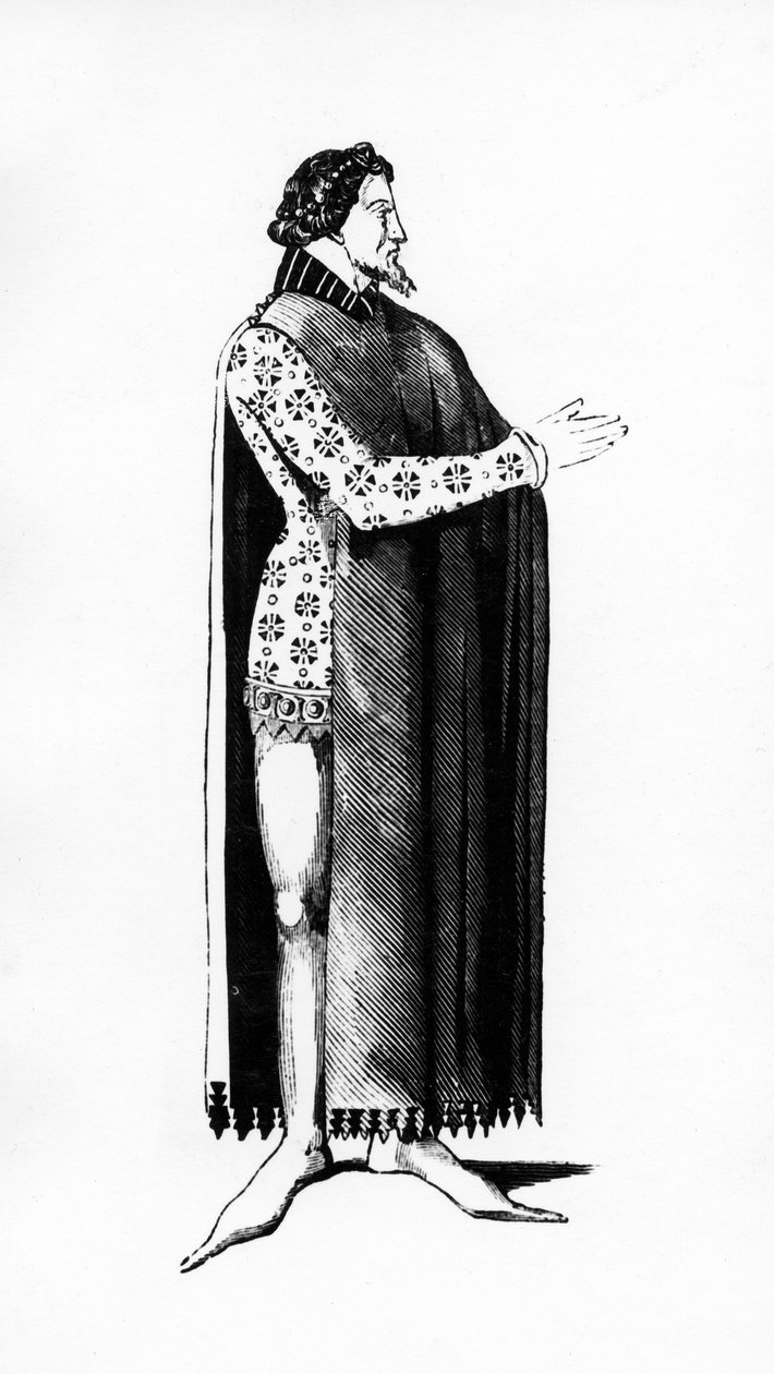 Illustration taget fra History of Costume i Frankrig siden det 18. århundrede af Jules Etienne Joseph Quicherat, 1877 af French School