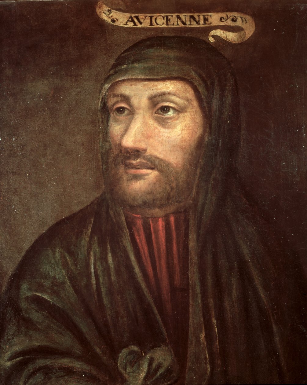 Imaginært portræt af Avicenna (Ibn Sina) (ca. 992-1037) af French School