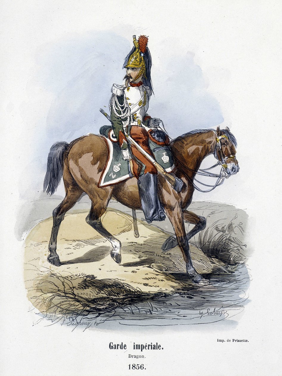 Imperial Guard: Dragon i 1856 - i "" History of the Army"" af A. Barbier af French School