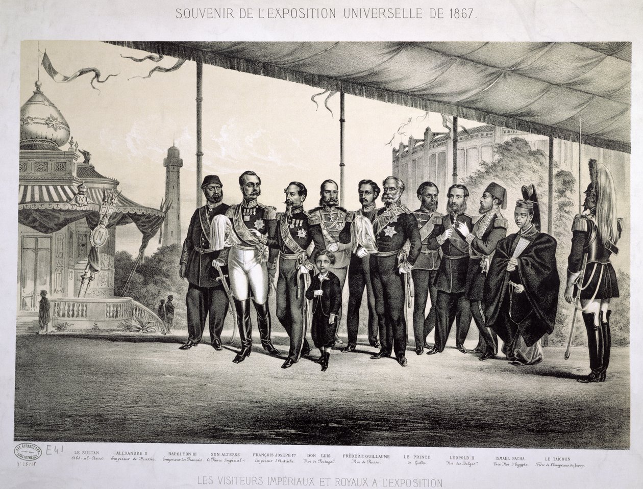 Kejserlige og kongelige besøgende til den universelle udstilling i Paris, 1867 af French School