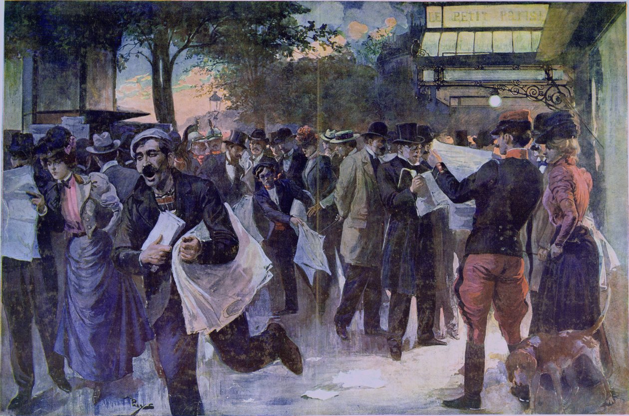 Vigtige nyheder, ca. 1900 af French School