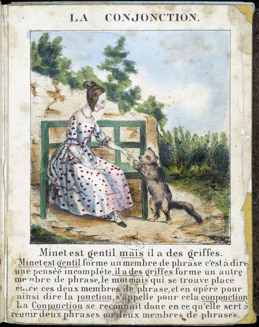 I "La grammaire en images", folderalbum, omkring 1850. af French School