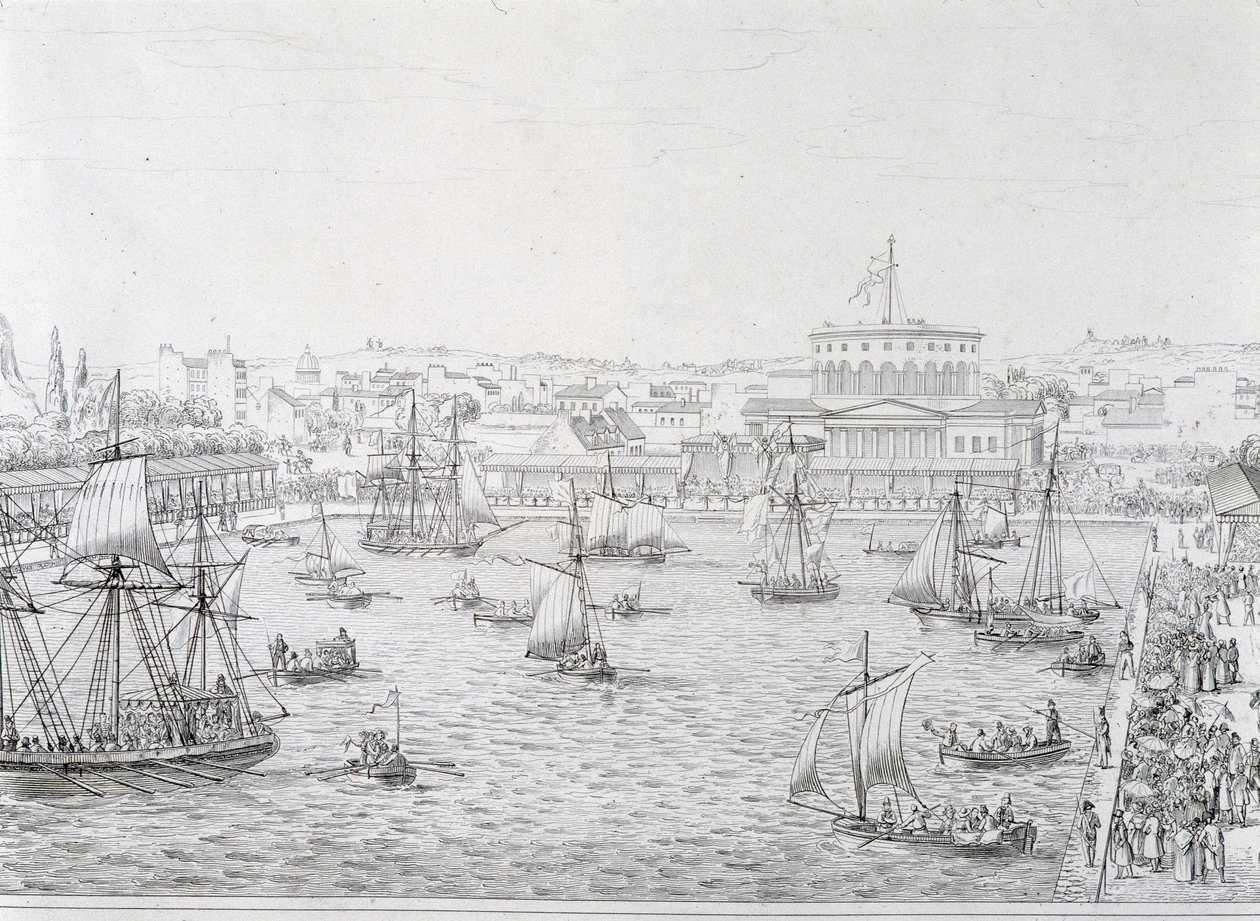 Indvielse af Basin de la Villette, Paris maj 1821. af French School