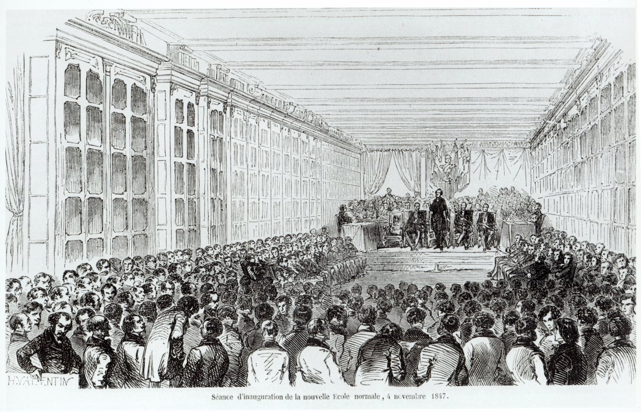 Indvielse af Ecole Normale Superieure i Paris, fra Les Tableaux de Paris af Texier, 1852 af French School