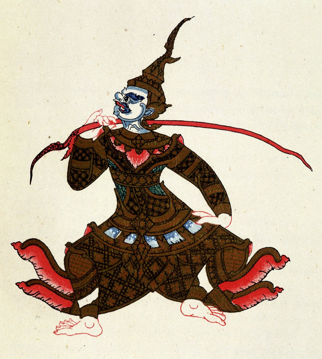 Indrajit (Ramayana-karakter). I "" Tales of Cambodia"" af Auguste Pavie af French School