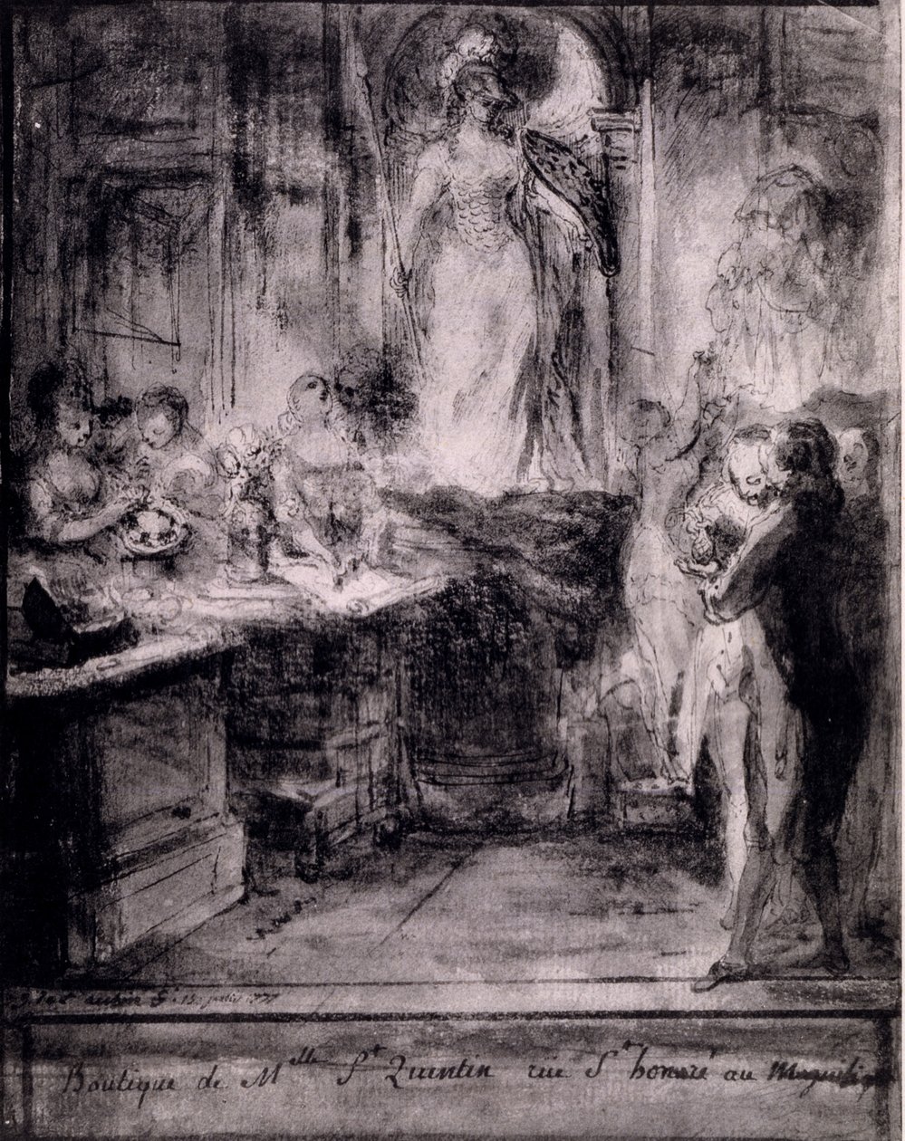 Interiør af venetiansk butik, 1777 af French School