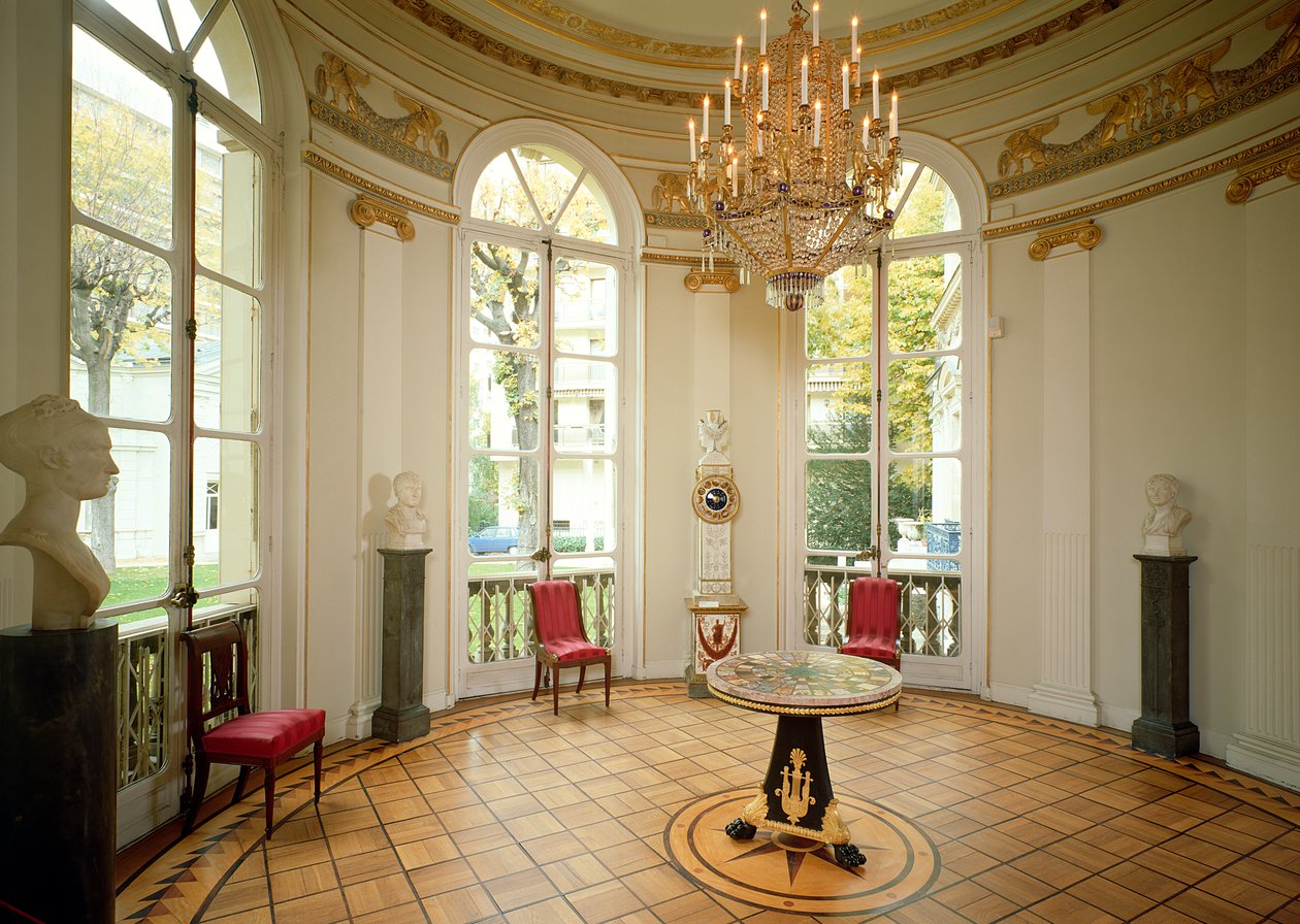 Interiør af Salon Rond, 1700-1900-tallet af French School