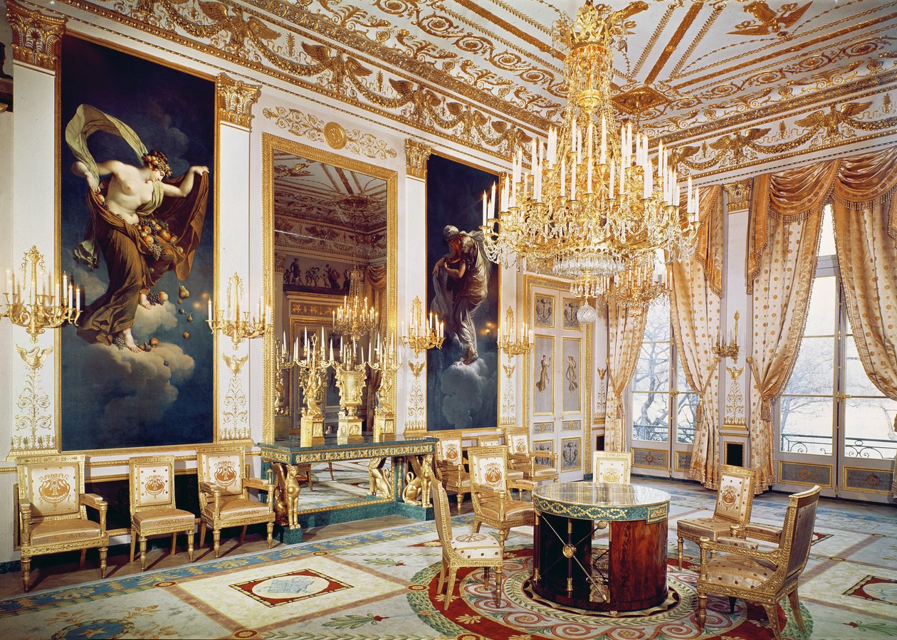 Interiør i Salon des Quatre Saisons af French School