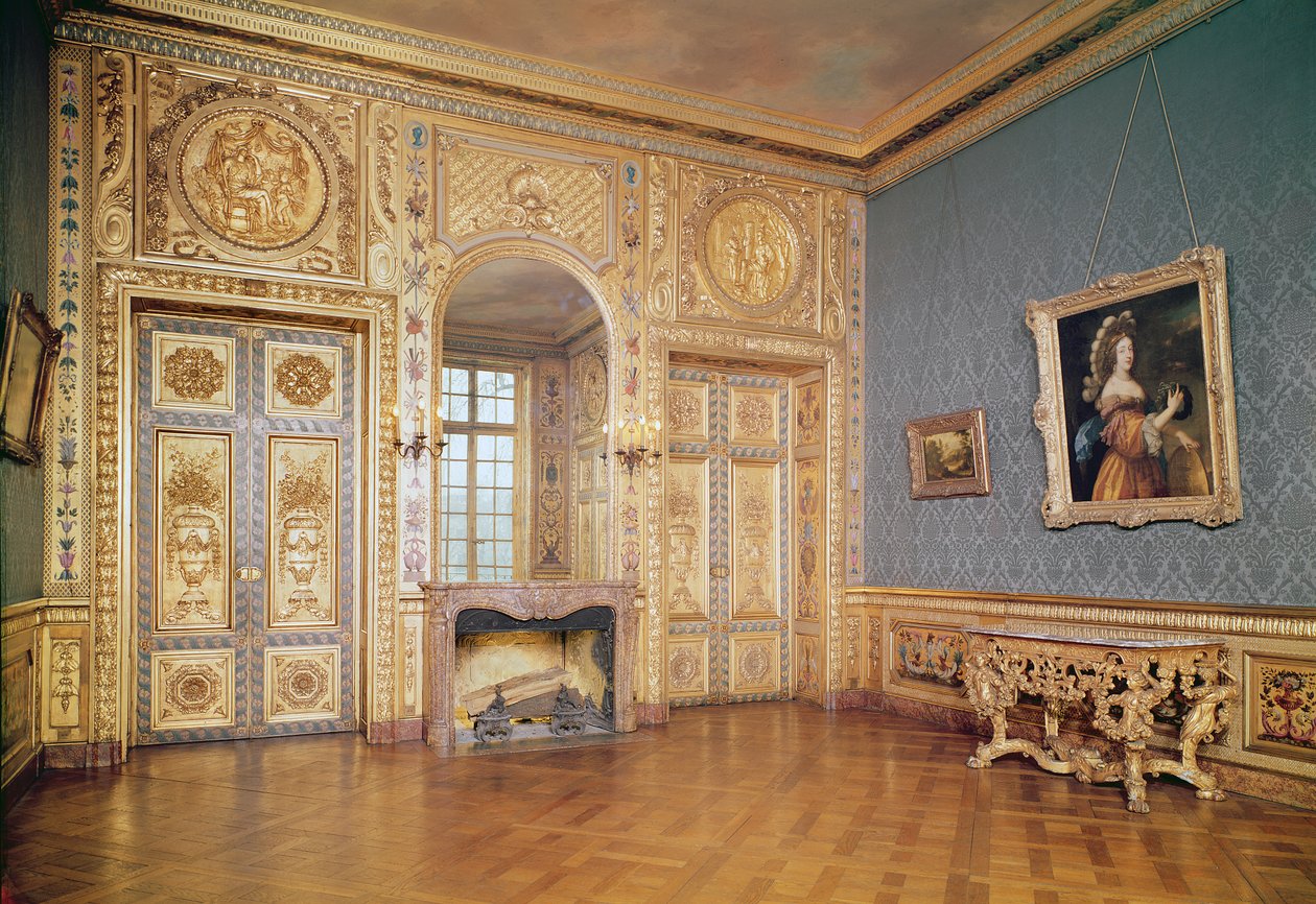 Indvendigt billede af Petit Salon, ca. 1660 af French School