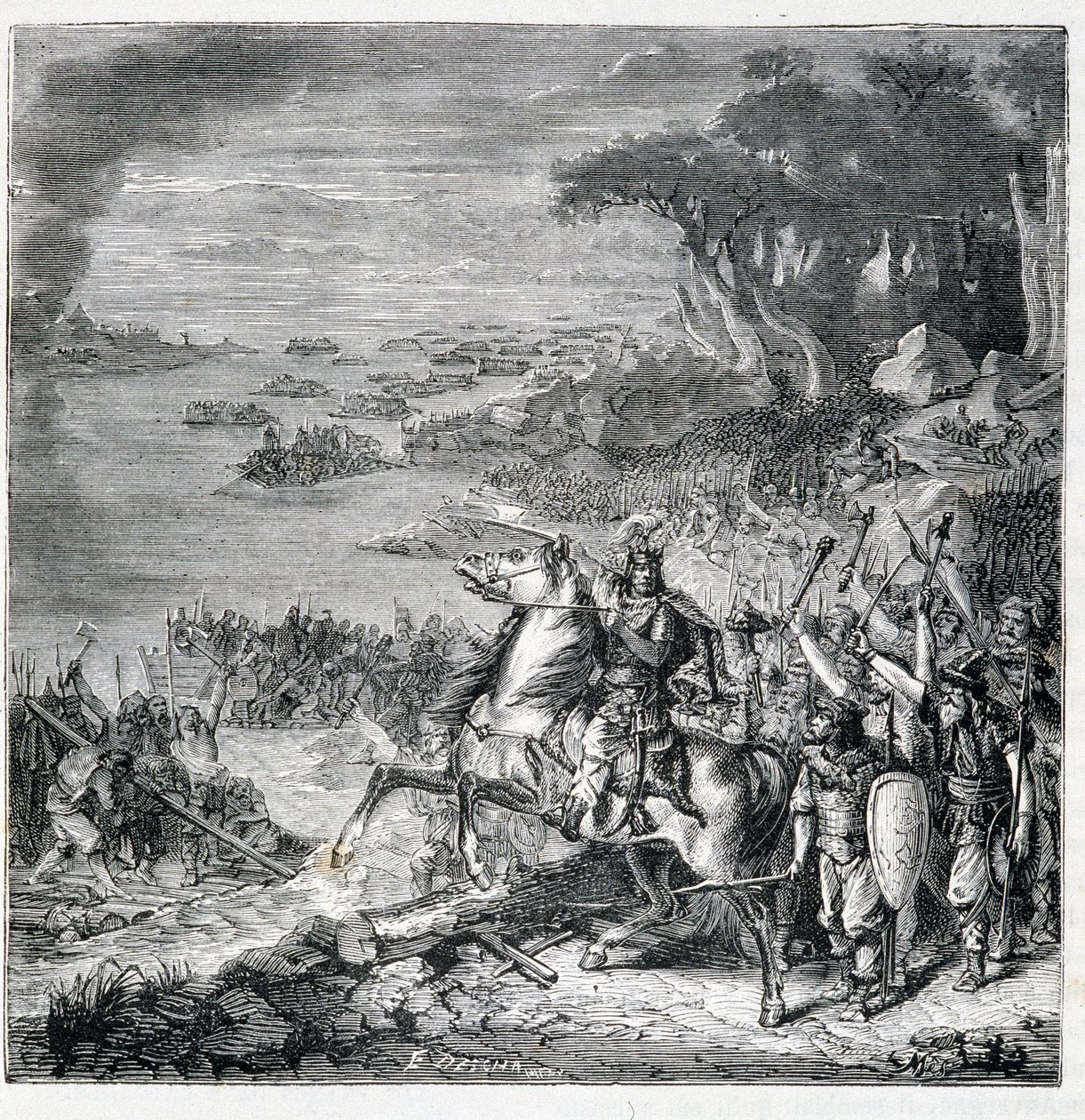 Invasion af barbarerne - i ""populær fransk historie"" af French School
