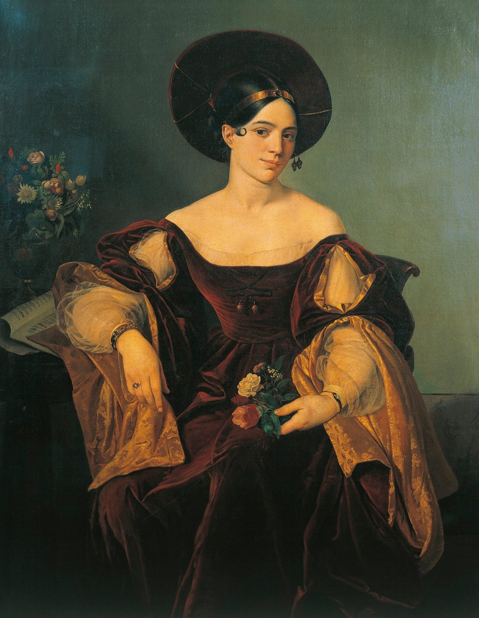 Italien, Milano, Portræt af den franske mezzosopran Maria Malibran (Maria Felicia Garcia af French School