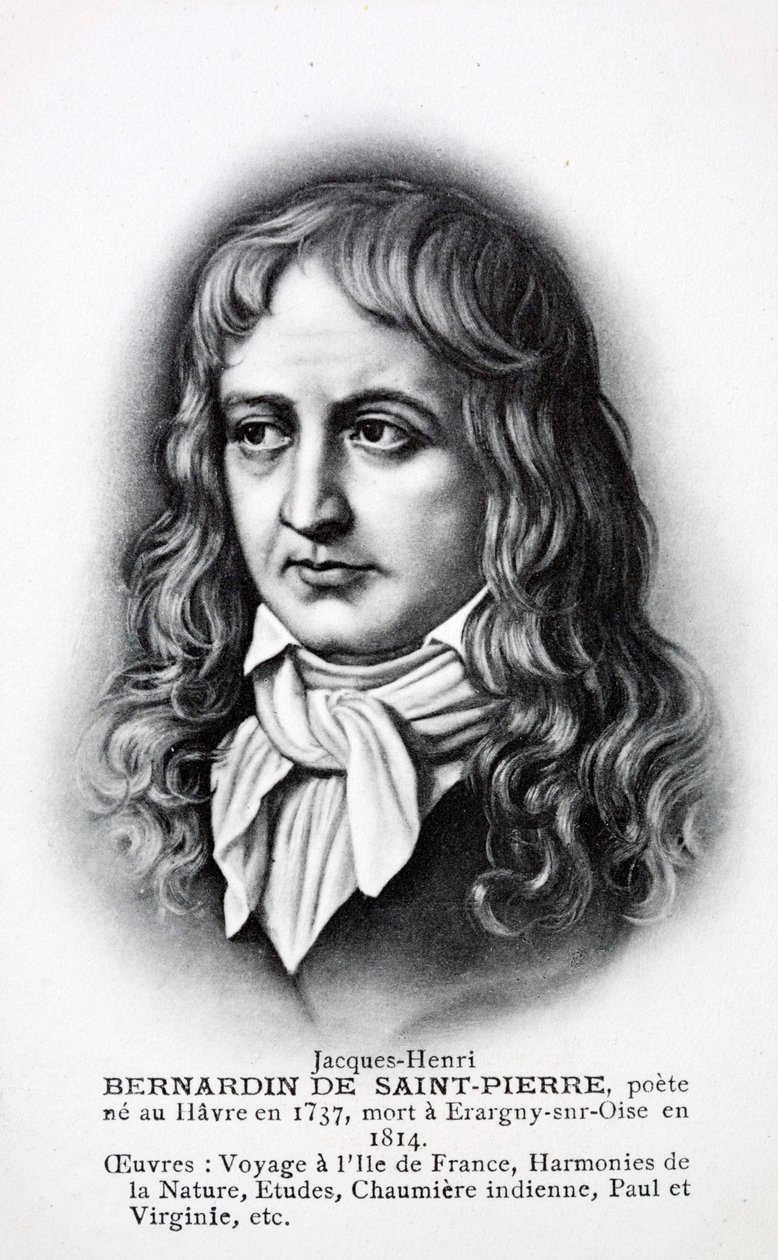 Jacques-Henri Bernardin de Saint-Pierre, fransk forfatter (litografi) af French School