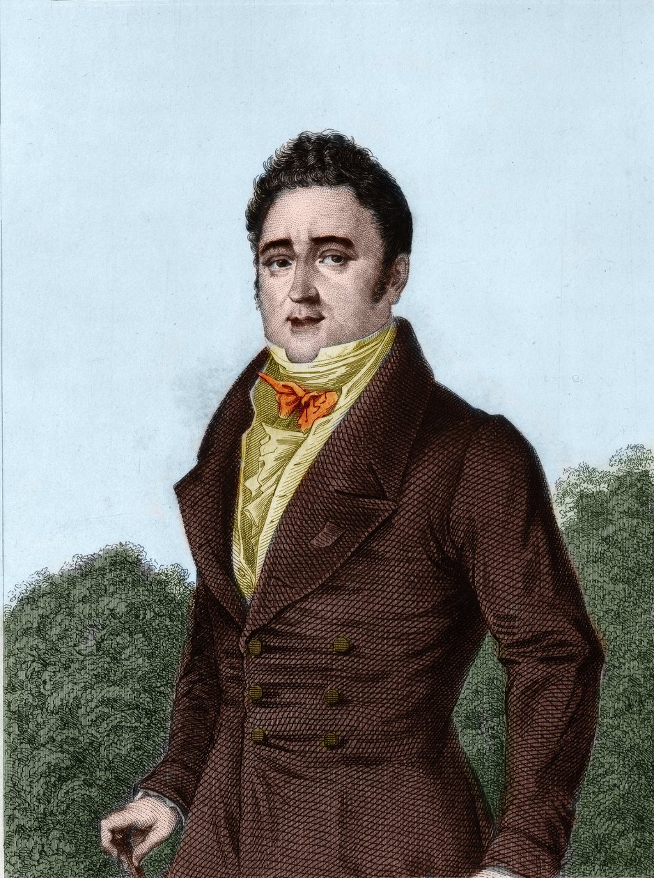 Jacques Lafitte (1767-1844), fransk bankmand og politiker - indgravering i "Historien om Louis Philippes politiske og private liv" af French School