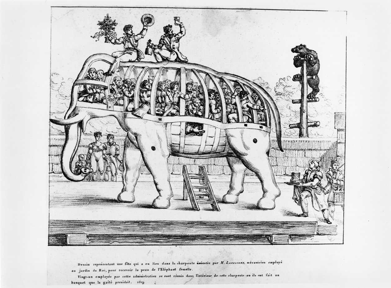 Jardin des Plantes i Paris, 1819 af French School
