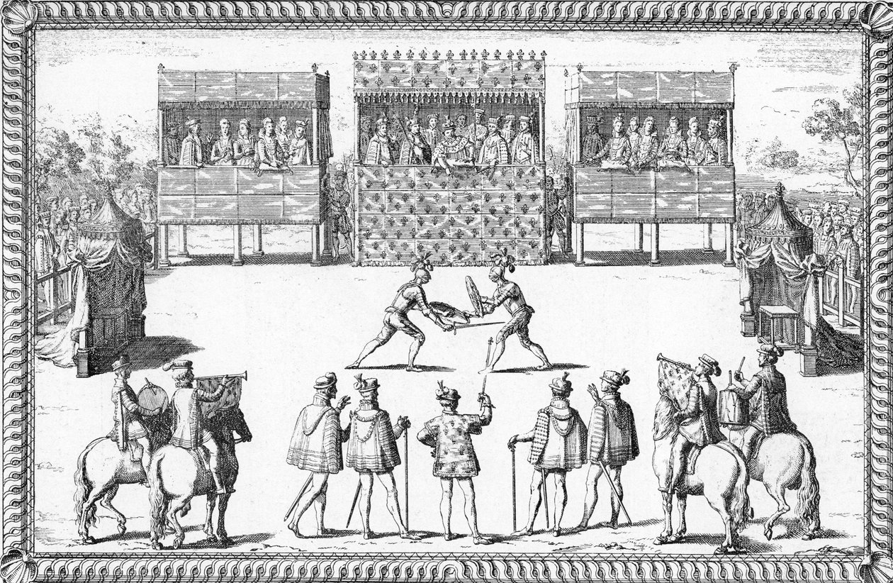 Jarnacs kup: Duel mellem Guy Chabot de Jarnac og Francois de Vivonne de la Chataignerie for retten i Saint-Germain-en-Laye af French School