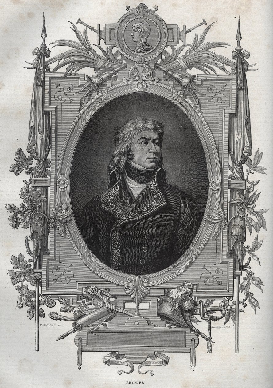 Jean-Louis-Ebenezer REYNIER (1771-1814), fransk general for revolutionen og det første imperium - Jean Louis Ebenezer Reynier, generalofficer i den franske hær under de franske uafhængighedskrige - fra "" Nouvelle Encyclopedie Nationale" af Maurice La Char af French School