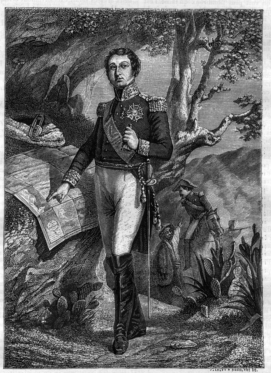 Jean-de-Dieu Soult (1769-1851) Hertug af Dalmatien - Portræt i fuld længde af Jean de Dieu Soult (1769-1851) marskal af Frankrig, hertug af Dalmatien - i "Imperiets historie efter konsulatets historie" af Adolphe Thiers -1879 - privat samling af French School