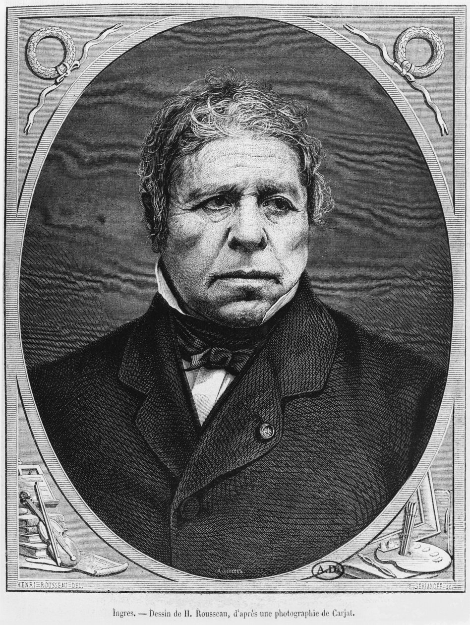 Jean Auguste Dominique Ingres (1780-1867) fra et fotografi af Etienne Carjat (1828-1906) 1867 af French School