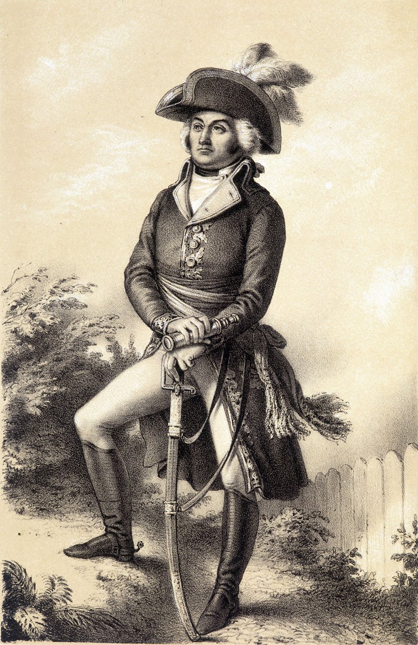 Jean Baptiste Jourdan (1762 - 1833) - i "Historical Gallery of the French Revolution" af Albert Maurin af French School