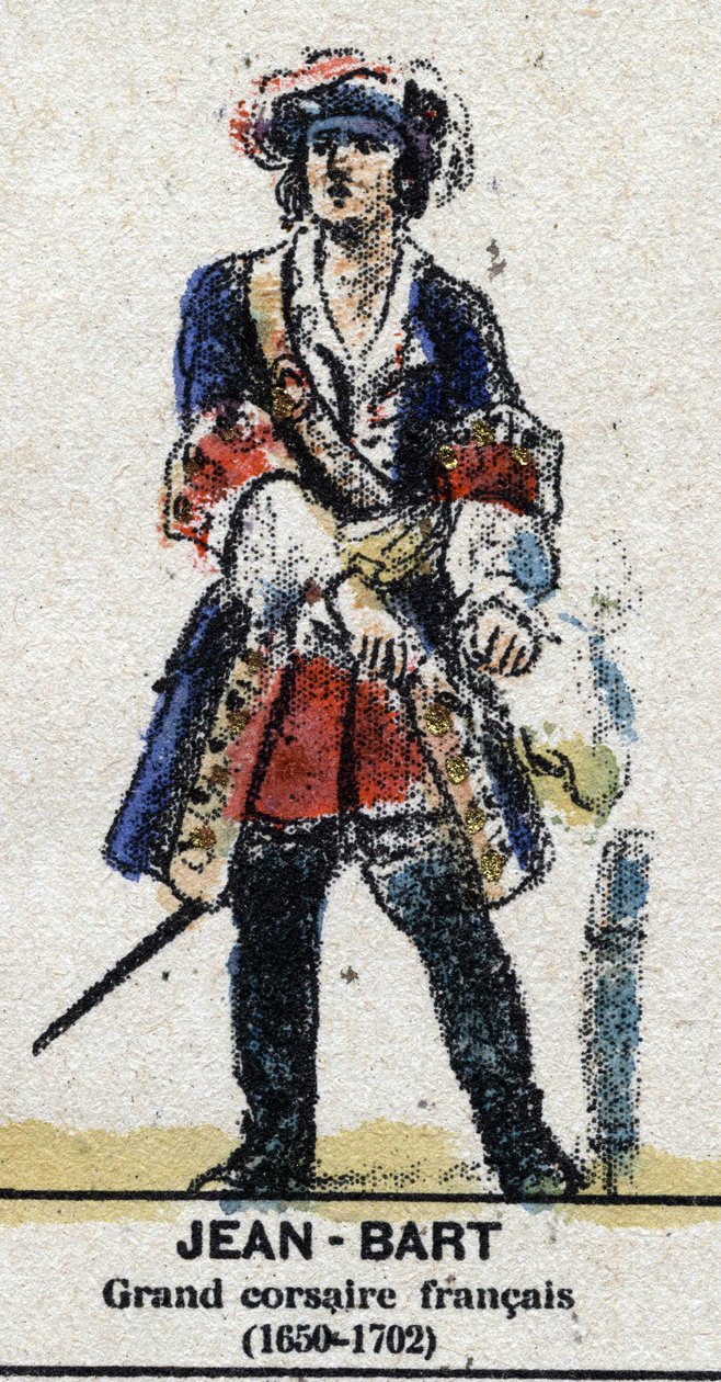 Jean Bart (1650-1702), fransk sømand, korsær.I "" Galeriede Kings and Queens of France og berømte karakterer fra 1643 til 1895"" Billede af epinal. af French School