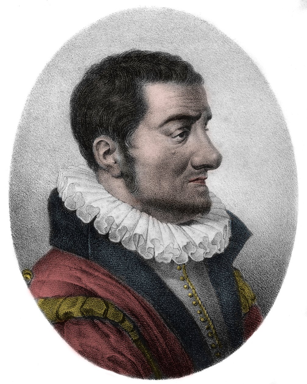 Jean Passerat (1534-1602) engelsk politisk satiriker og digter - gravering - af French School