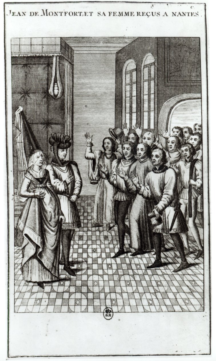 Jean de Bretagne (1293-1345) greve af Montfort og hans kone bliver budt velkommen i Nantes af French School