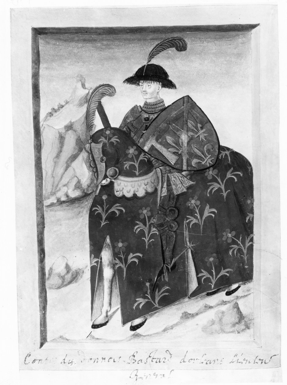 Jean de Dunois, bastarden fra Orléans (litho) af French School