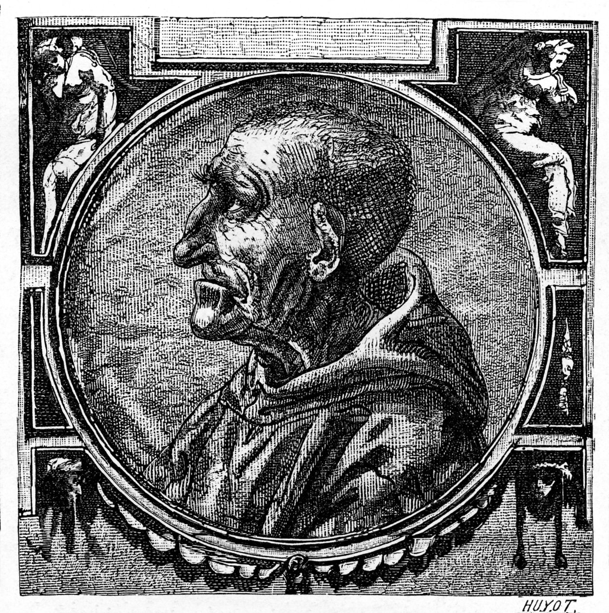 Jerome Savonarola (gravering) af French School