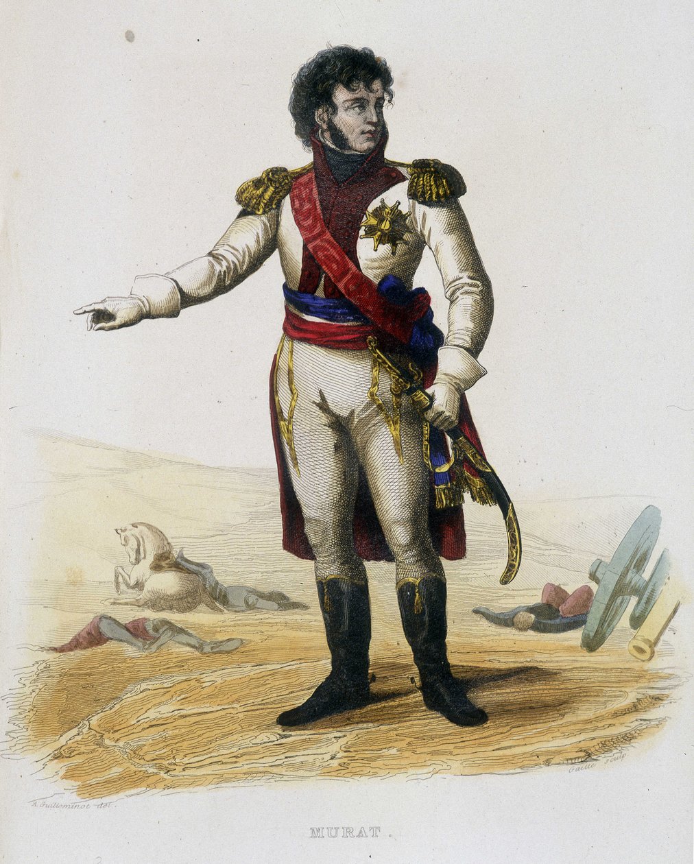 Joachim Murat (Gioacchino Murat) (1767-1815), marskal af Frankrig og konge af Napoli- i "Plutarque Francais"" af French School