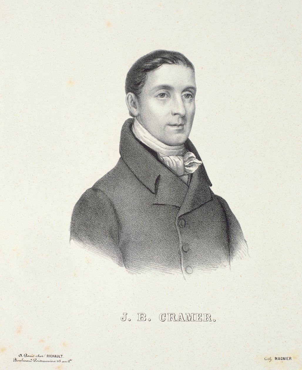Johann Baptist Cramer (1771-1858) graveret af Magnier af French School