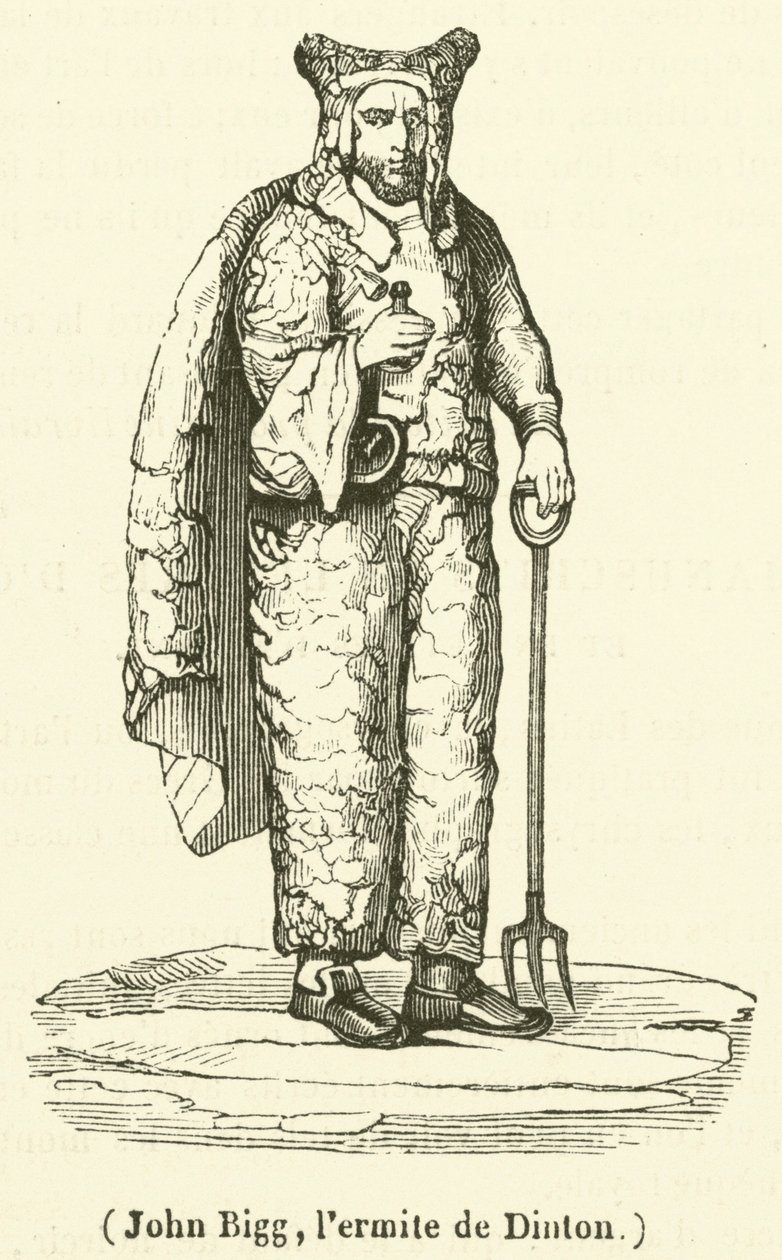 John Bigg, eremitten fra Dinton (kobberstik) af French School