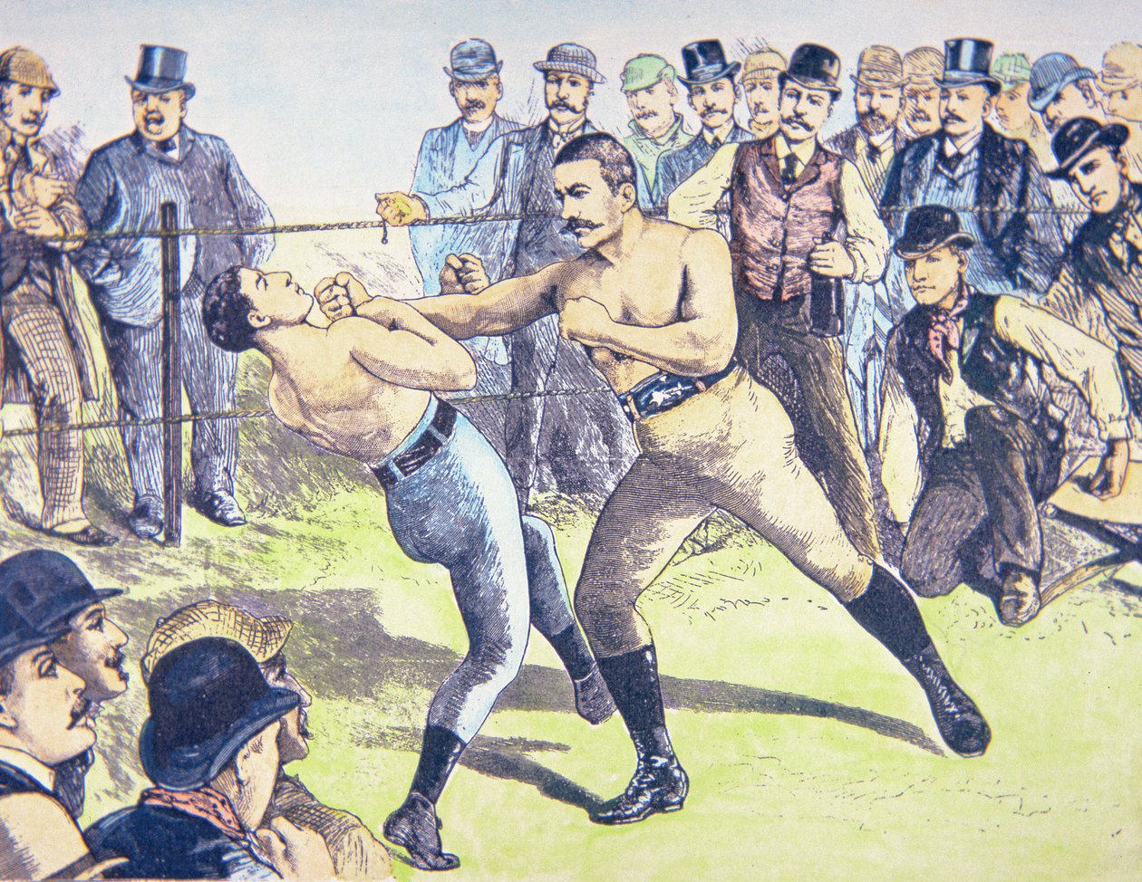 John L. Sullivan mod Charlie Mitchell den 10. marts af French School
