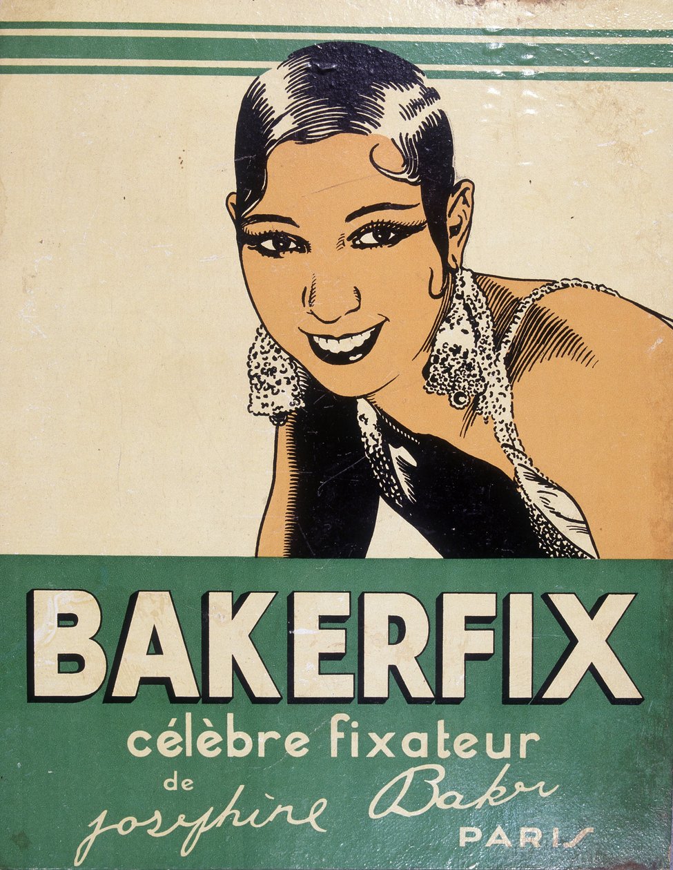 Josephine Baker - reklame for Bakerfix: "" Josephine Bakers berømte fixator"" af French School