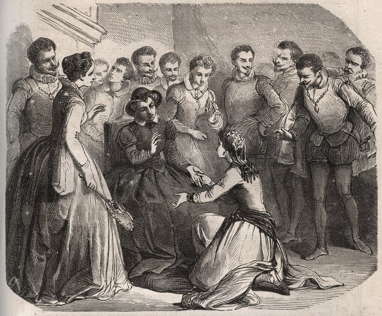 Julita Guagnini bad dronning Catherine de Medicis (Caterina de Medici) (1519-1589) om at tage hende til tjeneste. Hun blev Louis de Bussy d