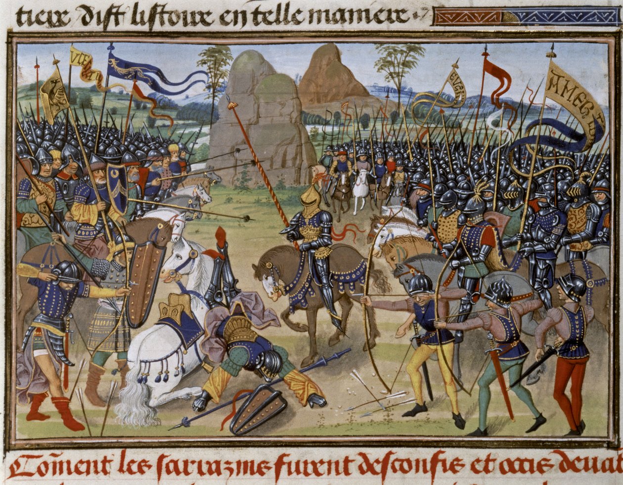 KARL MARTELL: Slaget ved Poitiers, 732 af French School