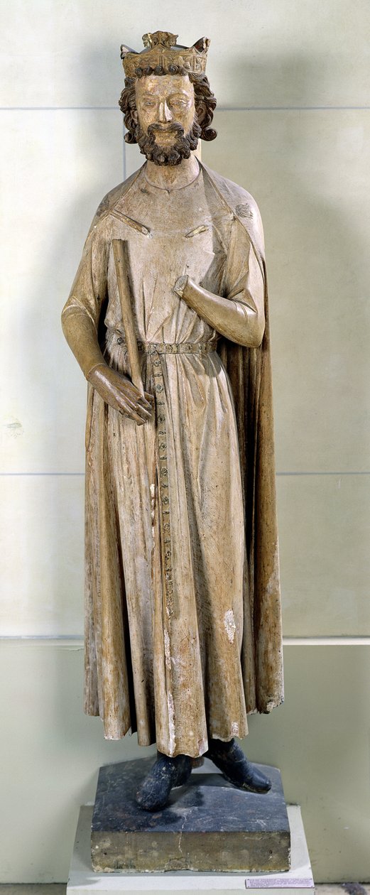 Kong Childebert I (497-558) fra klosteret Saint-Germain-des-Pres, ca. 1239-44 (kalksten) af French School