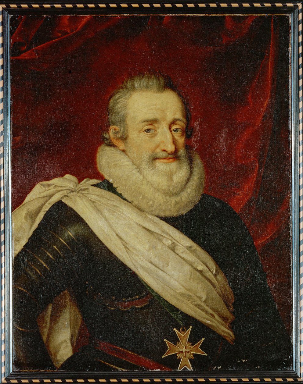 Kong Henri IV til hest ... (maleri på lærred) af French School
