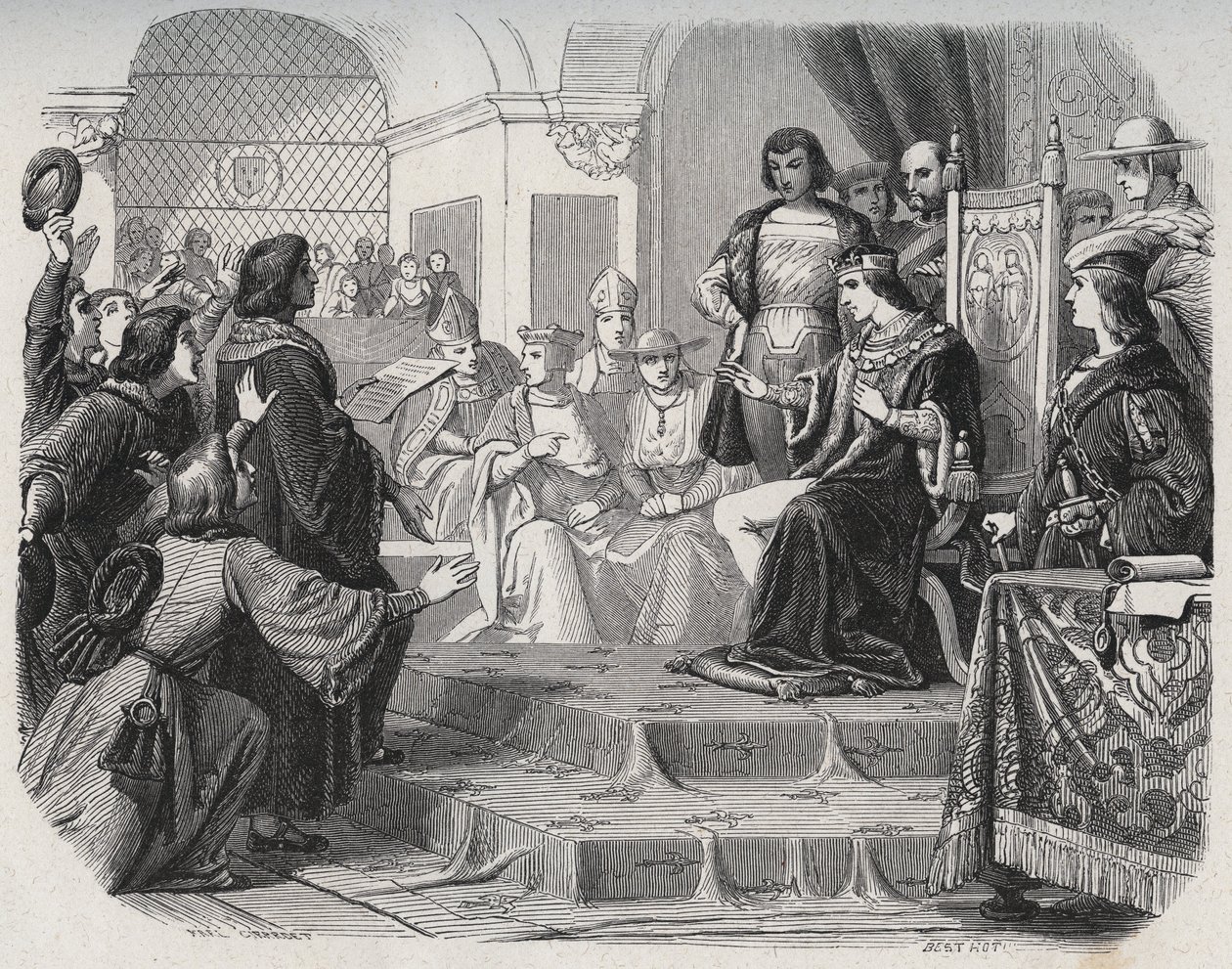 Kong Ludvig XII udråbte folkets fader til Generalstaterne i Tours den 14. maj 1506 - 