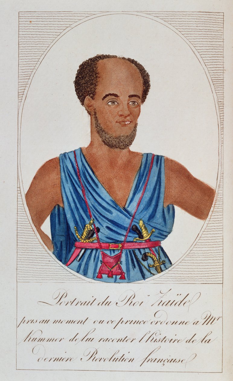 Kong Zaide, Senegal, frontispice af Naufrage de la frégate la Méduse, af A. Correard og J.B.H. Savigny, 1818 af French School