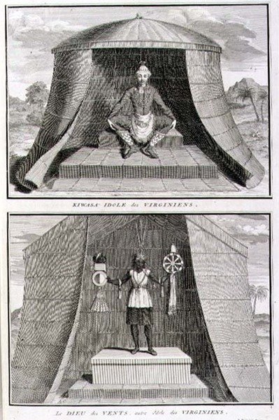 Kiwasa and the God of Winds, Virginians idoler, illustration fra 