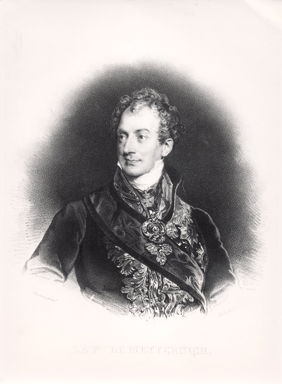 Klemens Wenzel Nepomuk Lothar (1773-1859) Prins af Metternich-Winneburg, ca. 1815 af French School