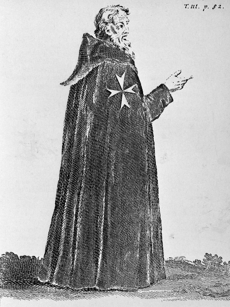 Knight Hospitaller i den oprindelige vane, båret indtil det fjortende århundrede af French School